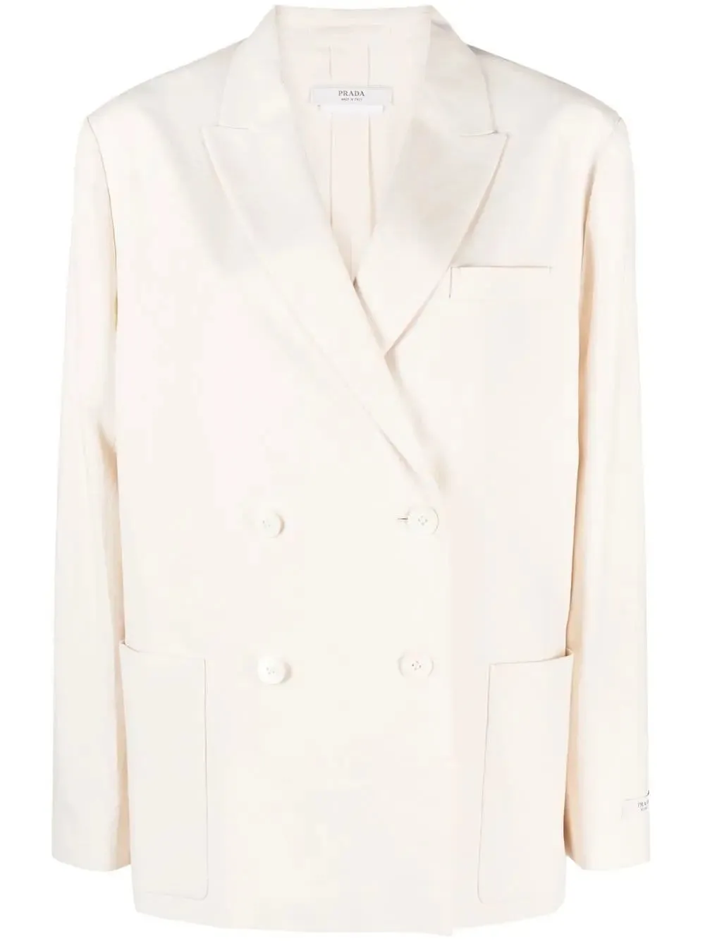DOUBLE-BREASTED BUTTON BLAZER